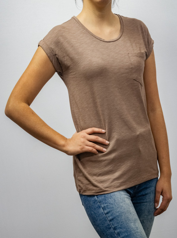 POLO MANGA CORTA MARRÓN