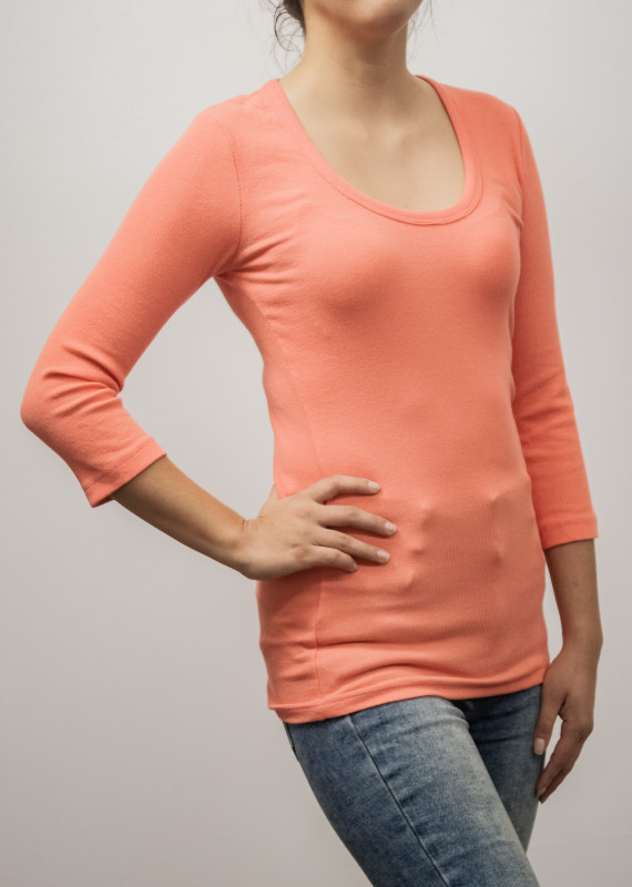 POLO MANGA 3/4 NARANJA