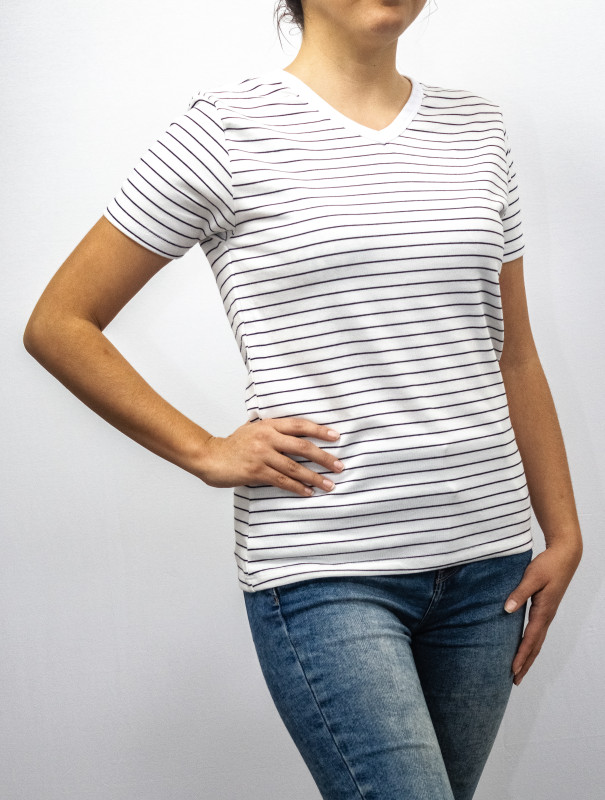 POLO MANGA CORTA CREMA/NEGRO