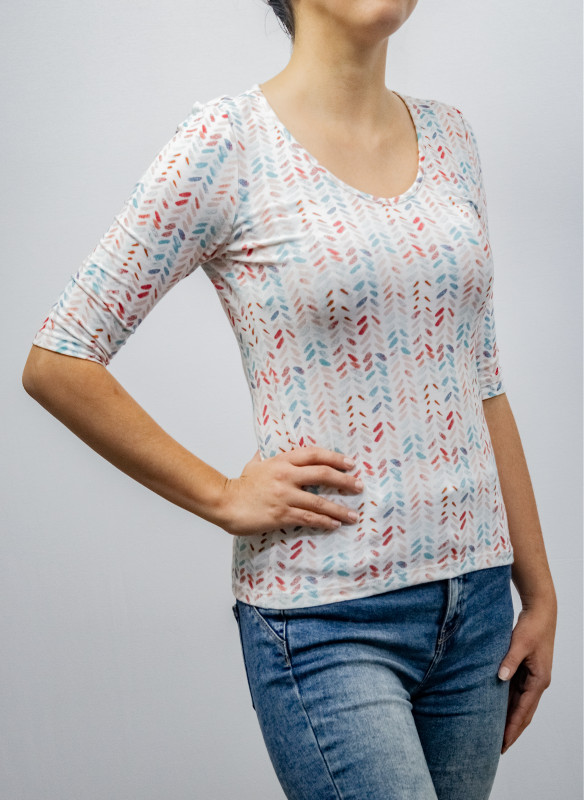 POLO MANGA 3/4 HUESO